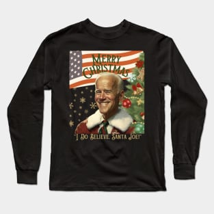 Vintage Christmas Santa Biden Long Sleeve T-Shirt